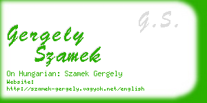 gergely szamek business card